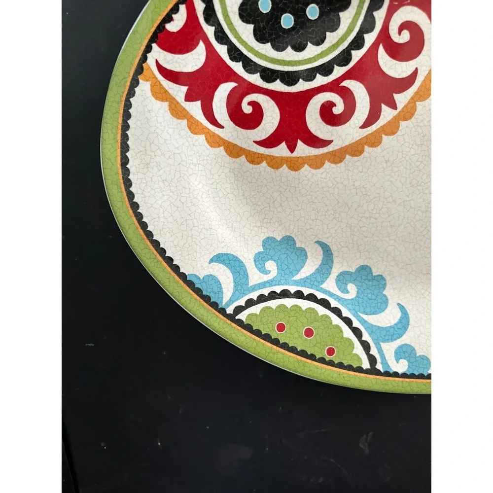 Pier1 Imports Suzani Medallion Oval Platter Multicolo Porcelain 16